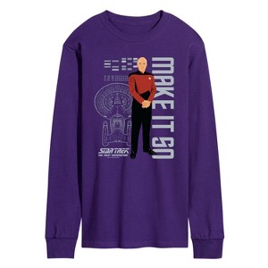 Men's - Star Trek - Picard Make It So Long Sleeve Graphic T-Shirt - 1 of 3