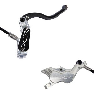 Hope XCR Pro E4 Disc Brake and Lever Set - Rear, Hydraulic, Post Mount, Silver - 1 of 1