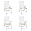vidaXL Chair Cushion Set of 4 Gray Oxford fabric, Foam fiber - 4 of 4