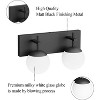Runesay Matte Black Bathroom Wall Light Fitures 2-Light Mid Century Modern Bathroom Lighting Black Milky Glass Globe Vanity Light - 4 of 4