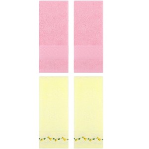 REGALWOVEN 4 Pcs Soft Absorbent Bathroom Decorative Hand Towel Set for Kitchen - 1 of 4