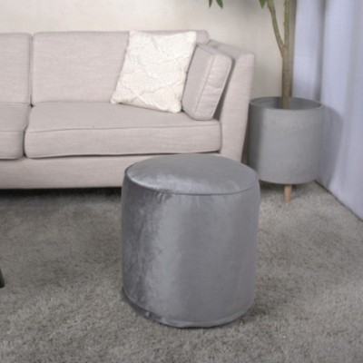 Vynxaria Shimon Cylinder Pouf ¨C Versatile Ottoman & Floor Cushion for Any Space