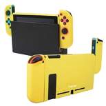 Insten Dockable Case For Nintendo Switch Console and Joycon Controllers, Detachable 3-in-1 Protective Soft TPU Cover, Yellow