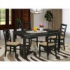 HomeStock 5-Pc Black Finish Solid Wood Top - Dining Room Set - Seats 4 - 2 of 4