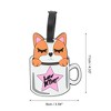 Unique Bargains Teacup Dog Luggage Tag Orange White 1 Pc - 2 of 4