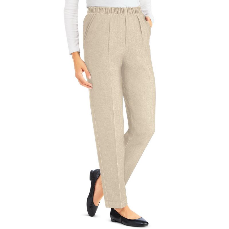 Collections Etc Ladies Pull-On Twill Elasticized Waist Pants, 3 of 5