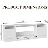 Garvee 70"TV Stand with Storage Cabinet, Fits TVs up to 75", Compatible with 36" Electric Fireplace(Fireplace Not Included) - 3 of 4