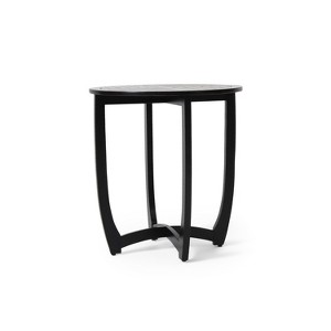 GDFStudio Tendoy Rustic 27.50" Acacia Wood Dining Table, Black - 1 of 4