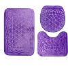 Home Mart Goods 3 Piece Purple Ultra Soft Thick Memory Foam Non-Slip Absorbent Bathroom Bath Mat Set - 2 of 4