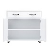 TiramisuBest Modern Sideboard Buffet Cabinet with 2 Drawers & Adjustable Shelves, Kitchen & Coffee Bar Storage, Black - 3 of 4