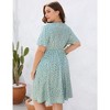 LXT-Plus Size Summer Dress A-Line Swing Floral Party Midi Dresses - 4 of 4