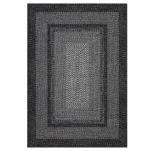 Washable Modern Geometric Bordered Area Rugs for Bedroom Living Room, Soft Non Slip Floor Carpet for Office - 1 of 4
