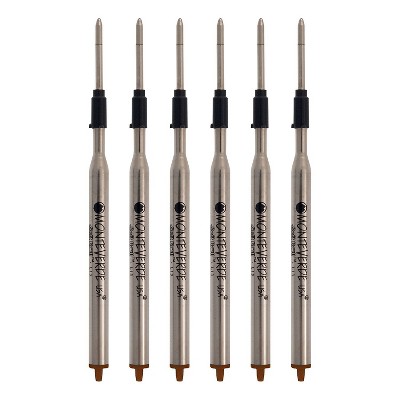 Monteverde Ballpoint Pen Refill Medium Point Brown Ink 6 Pack (L133BN)