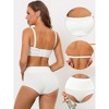 Allegra K Women's Wirefree Non-Slip Front Buckles Strapless Bandeau Bra and Panty Sets - image 3 of 4