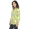 White Mark Women's Paisley Button Front Tunic Top - 2 of 4