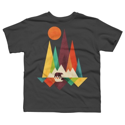 Boy's Design By Humans Mountain Bear By radiomode T-Shirt