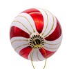 Kurt Adler 80MM Gold, Red and White Glass Ball Ornaments, 6 Piece Set - 3 of 4