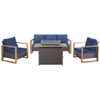 Buenhomino 4 Piece Patio Furniture Set 41in Fire Pit Table Outdoor Furniture Sets Patio Couch Outdoor Chairs 50000 BTU Propane Fire Pit - 2 of 4