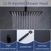 Shower Faucet Set, High Pressure 12 Inches Rainfall Shower Head with Handheld Spray, Wall Mounted Shower Fixtures with Shower Valve and Trim Kit - 4 of 4