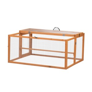 AZL1 Life Concept Pet Crates and Houses Versatile Animal Pen with Perch Bar and Easy Assembly for Pets Outdoor Activities, Orange, 45.25"*37.25"*21" - 1 of 4