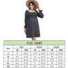 Clearlove Women's 2025 Square Neck Maternity Dress Ruffle Lotus Root Long Sleeve Dresses - 4 of 4
