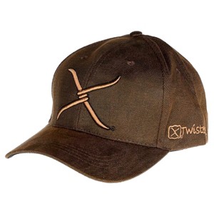 Twisted X Mens Oilskin Adjustable Cap Hat (Brown/Tan, One Size) - 1 of 4