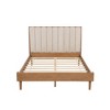 GDFStudio Ophelia Farmhouse Wooden Bed with Upholstered Headboard - 4 of 4