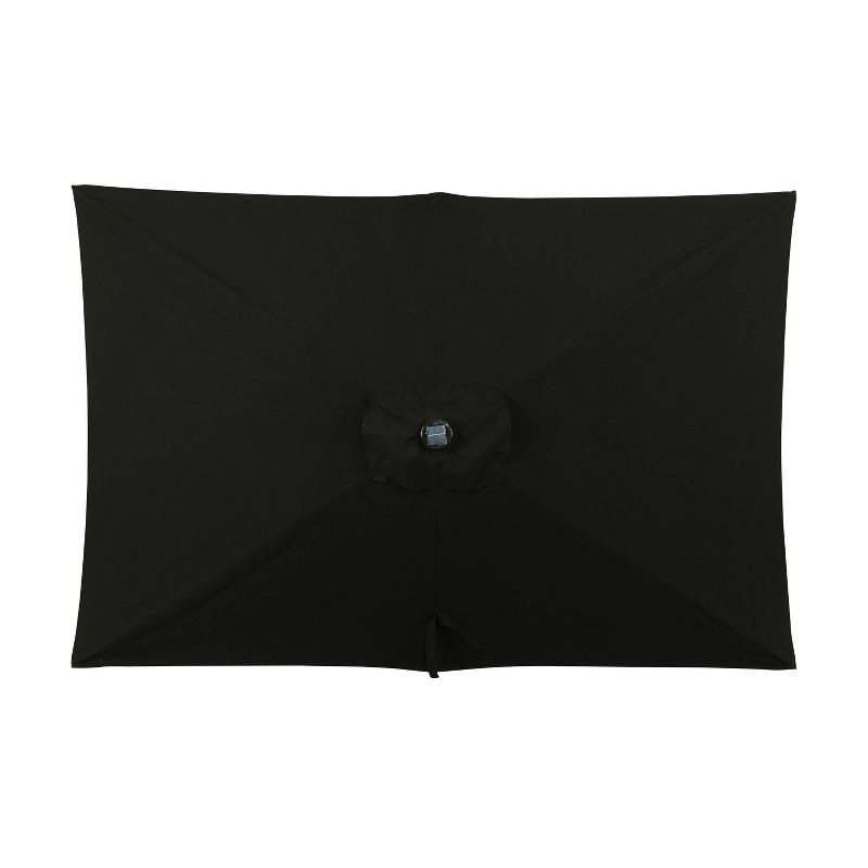 10&#39; x 6.5&#39; Rectangular Nassau Market Patio Umbrella with LED Bulb Lights Black - Island Umbrella, 3 of 16