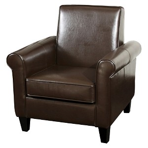 Freemont Bonded Leather Club Chair - Brown