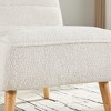 Hrinhom 24.4"W Chenille Lounge Chair, Armlesschair with Wooden Legs - 4 of 4