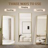 Large Mirrors Wall 65 inchx24 inch Full Length Mirror with Stand Gold Aluminum Alloy Frame Floor Standing Mirror Bedroom Living - 4 of 4