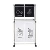 Laundry Hamper 2 Tier Clothes Sorter With Four Wheels, 4 Removable Bags Laundry Bags - 2 of 4
