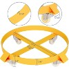 Acekool 55 Gallon Heavy Duty Drum Dolly, 1000 lbs Capacity Barrel Cart with 4 Swivel Casters, Steel Frame, Non-Tipping, Yellow - 3 of 4