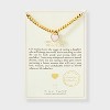 Tiny Tags 14K Gold Ion Plated with Pink Swirl Enamel "Girl Mama" Beaded Stretch Bracelet - Gold/Pink - 3 of 4