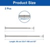 Unique Bargains Carbon Steel No Drilling Adjustable Tension Shower Curtain Rod 2 Pcs - 2 of 4