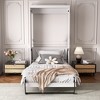 White Wood Frame Twin Murphy Bed - 3 of 4