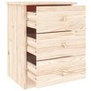 vidaXL Bedside Cabinet ALTA 16.1"x13.8"x21.7" Solid Wood Pine - 4 of 4