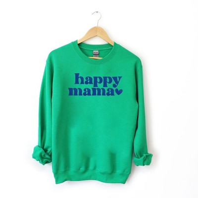 Simply Sage Market Women's Graphic Sweatshirt Happy Mama Puff Print