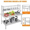 Stainless Steel Table with Overshelves, 48"x24" Commercial Kitchen Prep & Work Table, for Kitchen Restaurant Garage Warehouse - 2 of 4