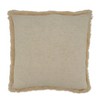 Saro Lifestyle Embroidered Ho Ho Ho Snowflake Pillow - Down Filled, 18" Square, Ivory - 2 of 3