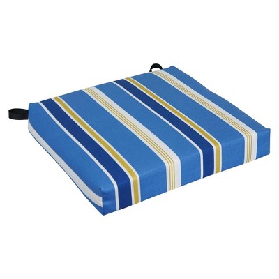 Blazing Needles, 20-inch by 19-inch Patterned Outdoor Chair Cushion