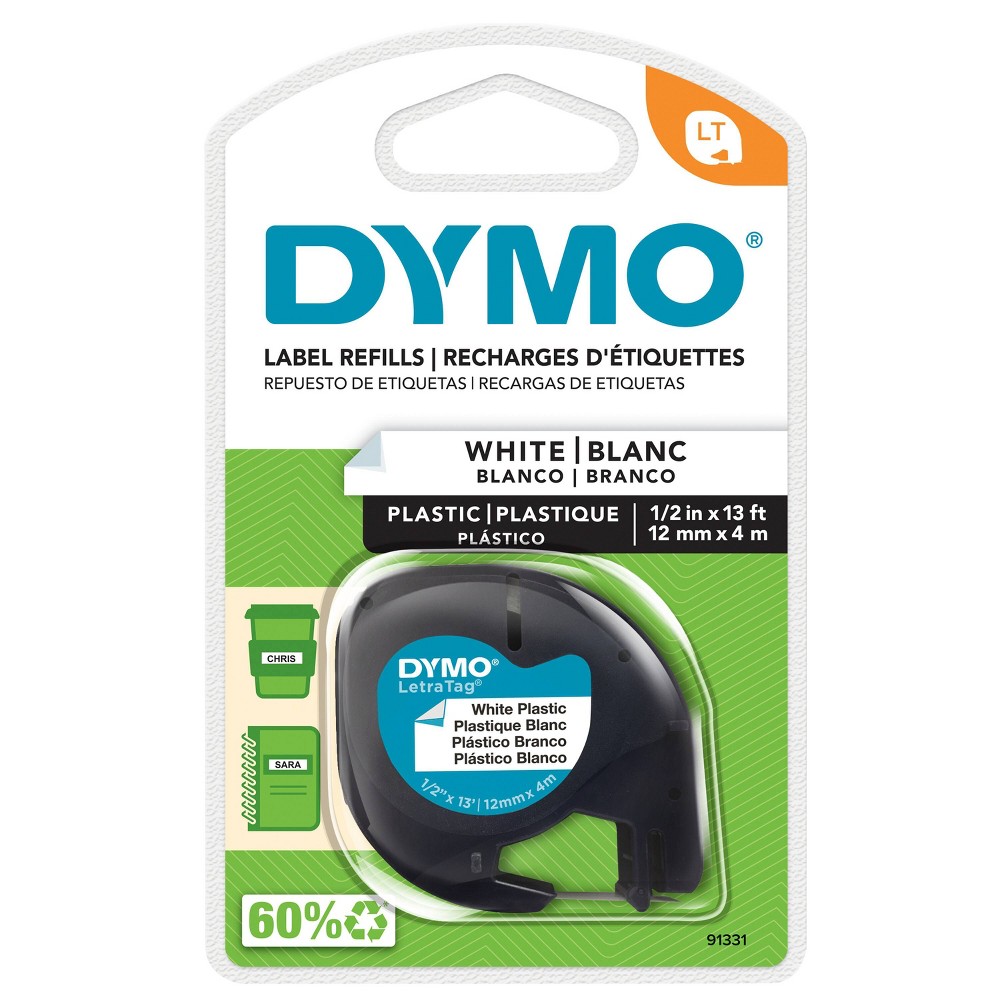 UPC 071701169525 product image for DYMO White Plastic Letratag Tape | upcitemdb.com