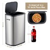 Stainless Steel Push-Button Trash Can (Sanded & Gray) for Kitchen - 2 of 2
