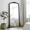 Lirago Arch Solid Wood Mirror Ornate Mirror Wall Mirror Retro Mirror with Carved Frame 69*30 Black - 2 of 4