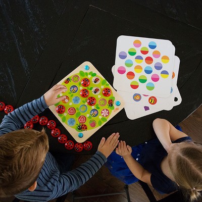 Wooden Ladybug Garden Memory Game for Kids