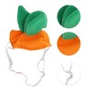 Unique Bargains Halloween Leaf Pumpkin Pet Headwear Orange Green 1 Pc - 3 of 4