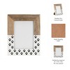 Sagebrook Home 5" x 7" Decorative Photo Frame - Contemporary Polyresin and Wood Brown and White Dog Paw Design Picture Frame - Home - 3 of 4