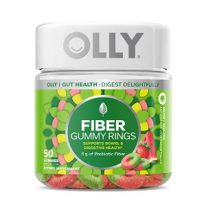 OLLY Fiber Digestive Gummy Rings - 50ct - 1 of 4