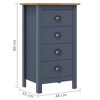 vidaXL Sideboard Hill Gray 18.1 in.x13.8 in.x31.5 in. Solid Pine Wood - 4 of 4
