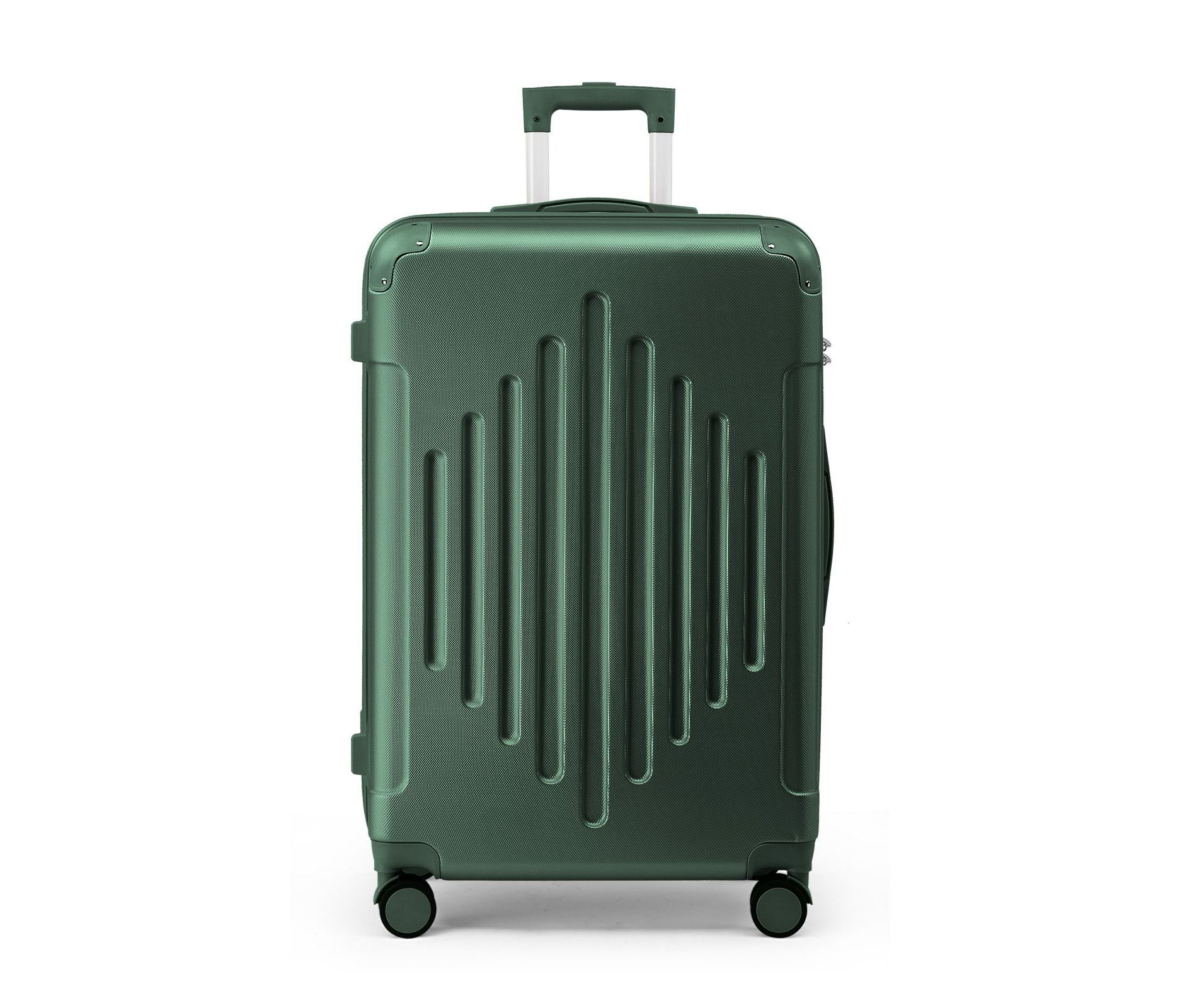 Karl Home Single 28 inch ABS Trolley Case with 2 Corner Protectors Green
